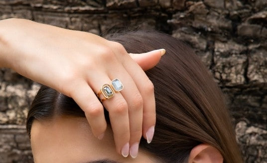 Pixels Ring (Available in gray, pink or yellow)