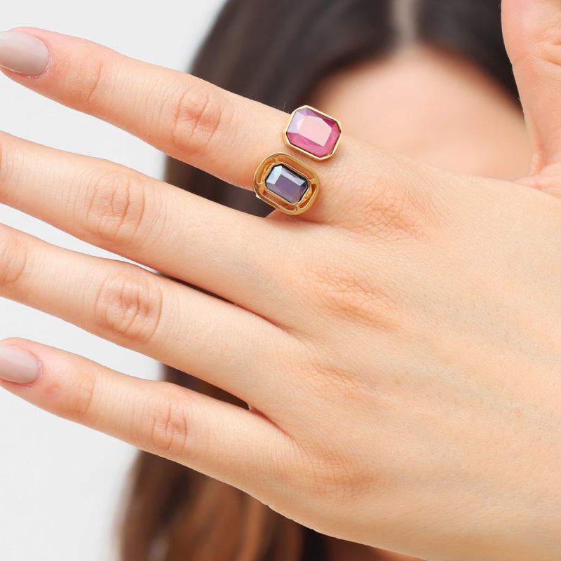 Pixels Ring (Available in gray, pink or yellow)