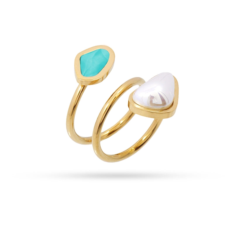 Aqua Algae Ring (Available in blue or pink)