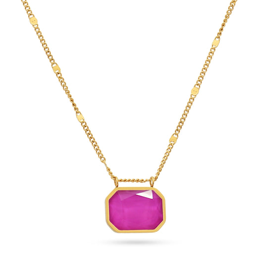 Pixels Spark Necklace (Available in orange or fuchsia)